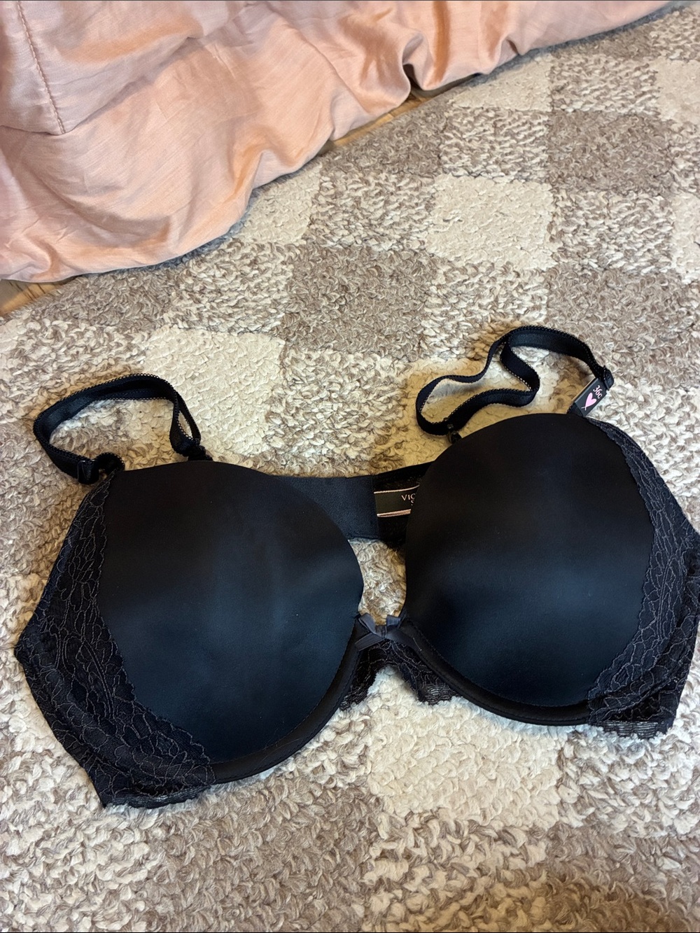 Dream Angels Black Lace-Trim Push-Up Bra - Victoria's Secret 36-C